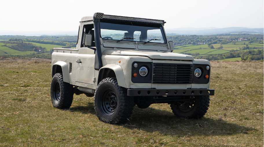 Tim Phipps with the 1997 Land Rover Defender 90 Truck Cab